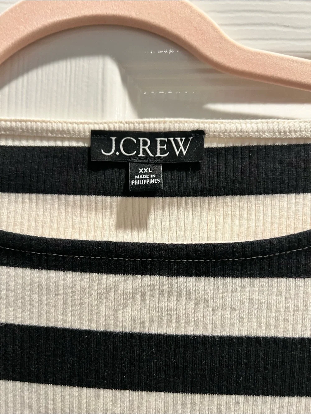 J. Crew Black & Cream Ruffle Cap Sleeve Top